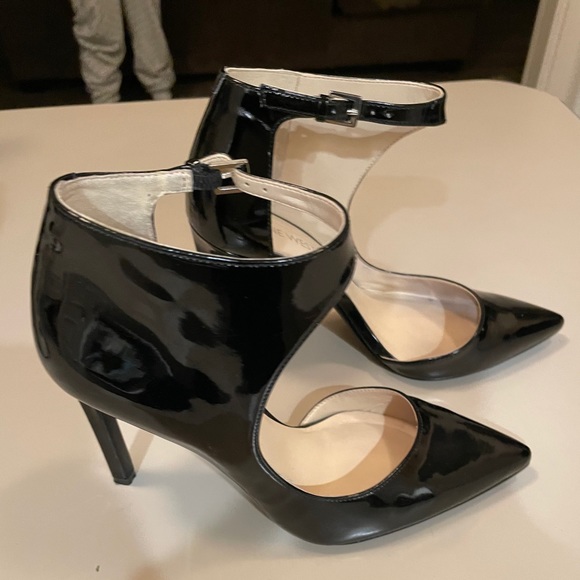 Nine West black liquid look ankle boot size 5 - Picture 1 of 3